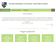 Tablet Screenshot of palyazatok.hargitamegye.ro